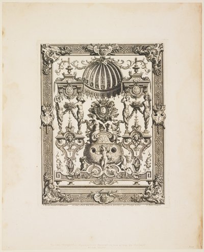 Decorative Panel No. 190: Armes de Colbert, from Panneaux, c.1670-1680 by Jean Lepautre